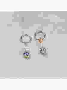 Oorbellen parel en Delfts blauw