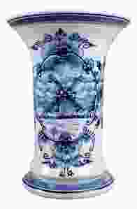 Hand-painted Wide Flower Vase, 23 cm