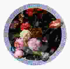 Wall plate "Flowers of the Golden Age", size 31 cm