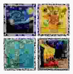 Onderzetters Van Gogh, Keramiek, Set van 4