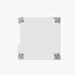 Tegel Wit met Hoek Versiering 13cm