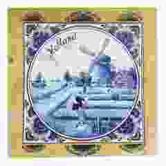 Hotplate with delftblue tile, 19 cm