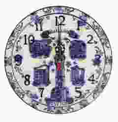 Delft blue clock  Amsterdam, 15cm