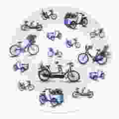 Wandbord "fietsen", 20 cm 