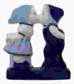Fridgemagnet delftblue kissing couple