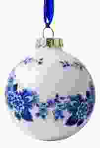 Kerstbal Bloemen, 7 cm 