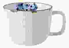 Cappuccino Kopje met oor "Blauwe Bloesem"