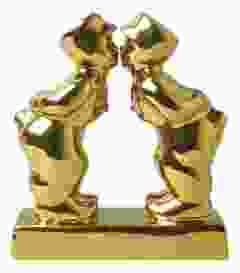 Kissing Couple Gold Man-Man, 8 cm 