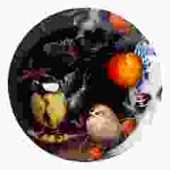 Wall plate "The Great Tit in Still Life", size 20 cm