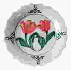 Teabag holder / Coaster Orange Tulips