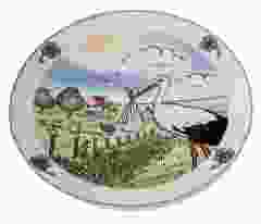 Geboortebordje Ooievaar, Zomer