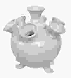 Tulipvase Delft White on feet, large