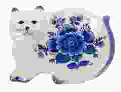 Delft blue teabag holder "Cat"