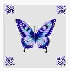 Tegel Vlinder, 13 cm