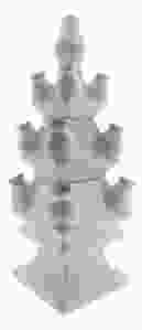 Tulpenvaas Wit, 3 delen, 40 cm