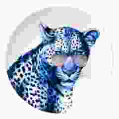 Wandbord "Luipaard met Zonnebril" , 31 cm 