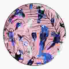 Wall plate "Tropical Birds",  size 31 cm