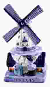 Stellingmolen Delfts blauw Kussend Paar, 10 cm 