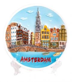 Wandbord Zuiderkerk Amsterdam, 10 cm (klein)