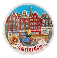 Wandbord meisje op de fiets, 10 cm