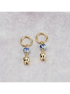 Oorbellen bedel tulp