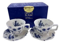 Espressokop en Schotel Aapjes - Porselein - Set van 2