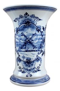 Hand-painted Wide Flower Vase, 23 cm