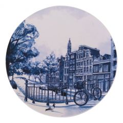 Plate with "Amsterdam Canals", 26 cm