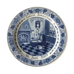Birth plate   Delft blue 2