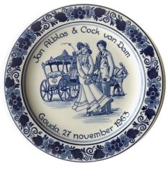 Marriage Plate, Delft blue