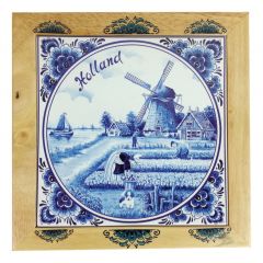 Hotplate with delftblue tile, 19 cm