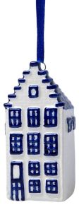 Hanger Delfts blauwe Grachtenhuisje, 7 cm 