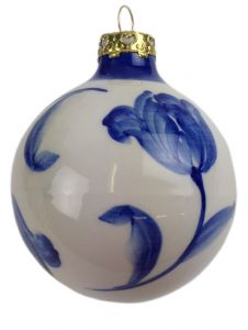 Christmasmas decoration delft blue bauble Tulip