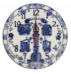 Delft blue clock  Amsterdam, 15cm