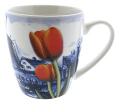 Mok molen met rode tulp, klein