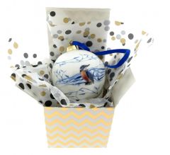 Kerstbal Cadeau XL - Ijsvogel