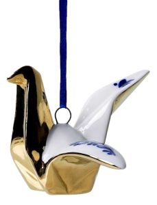 Kerstornament origami kraanvogel
