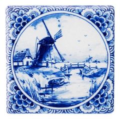 Keramieken Magneet "Molen Landschap"