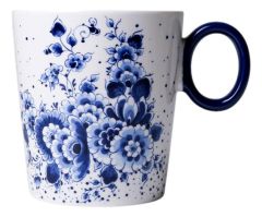 Mok Blauwe Stip - Bloemenzee - Keramiek - 300 ml