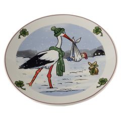 Birt plate Stork, Winter