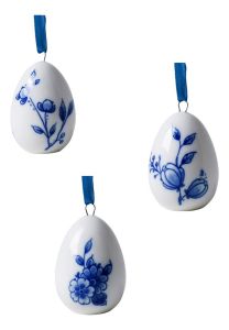 Set van 3 Keramieken Paashangers – Delfts Blauw