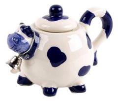 Bolle koe Delfts blauw Schenkpotje