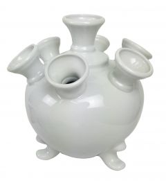 Tulipvase Delft White on feet, large