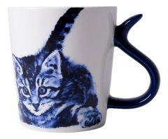 Mok Kattenstaart – Speels - Delfts Blauw