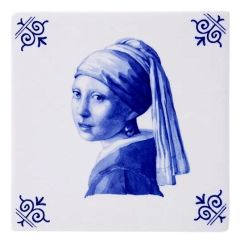 Tegel Meisje met Parel, 13 cm