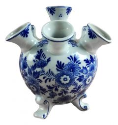 Tulipvase blue flowers small, on feet