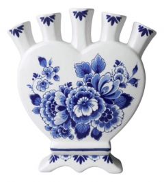 Tulip vase Heart shaped with "Flowers & Landscape"