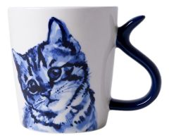Mok Kattenstaart – Vriendelijk - Delfts Blauw
